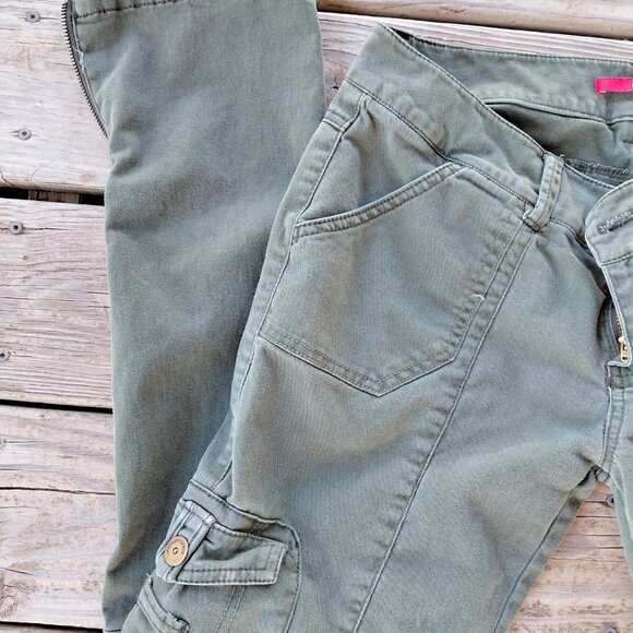 Sage Green Union Bay Leg Pocket Women's Low Rise Skinny Jeans Size 9 - Picture 3 of 7